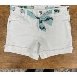 NWT Girl's White Justice Cuffed Shorts with Tie Belt. GS11